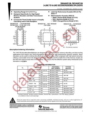 SN74AHC138DGVRG4 datasheet  